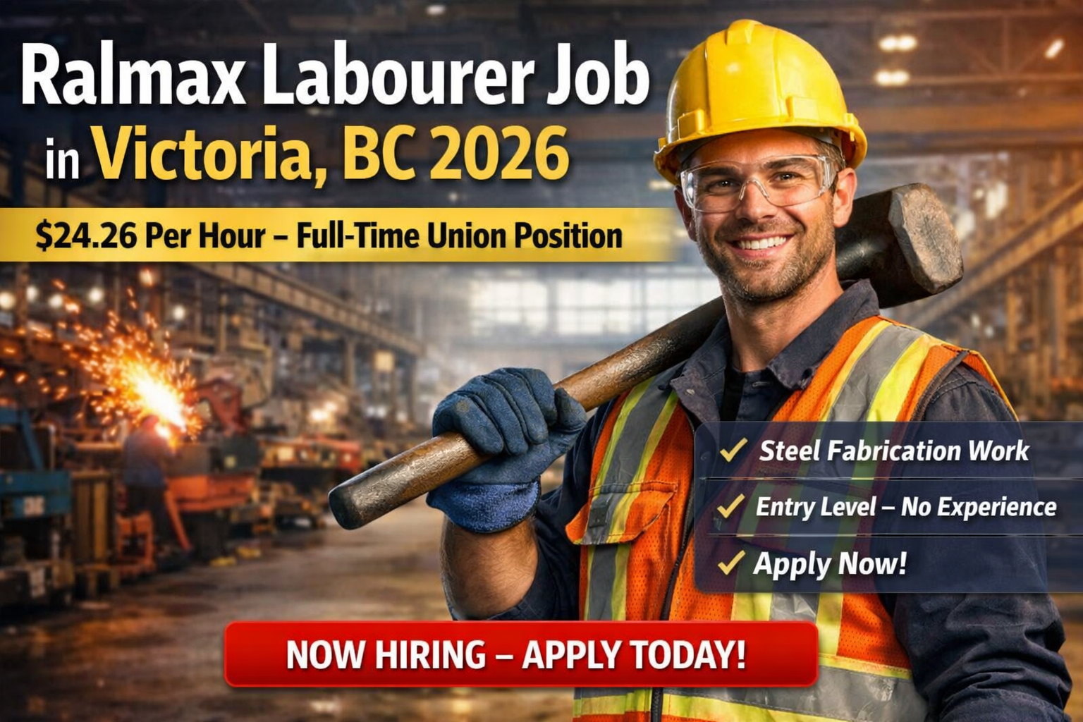 Ralmax Labourer Job in Victoria BC 2026
